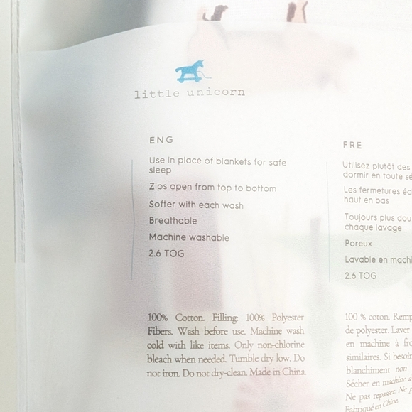 LITTLE UNICORN, Cotton Muslin Wearable Blanket, Farmyard, Size 18-24 Months - Picture 6 of 8